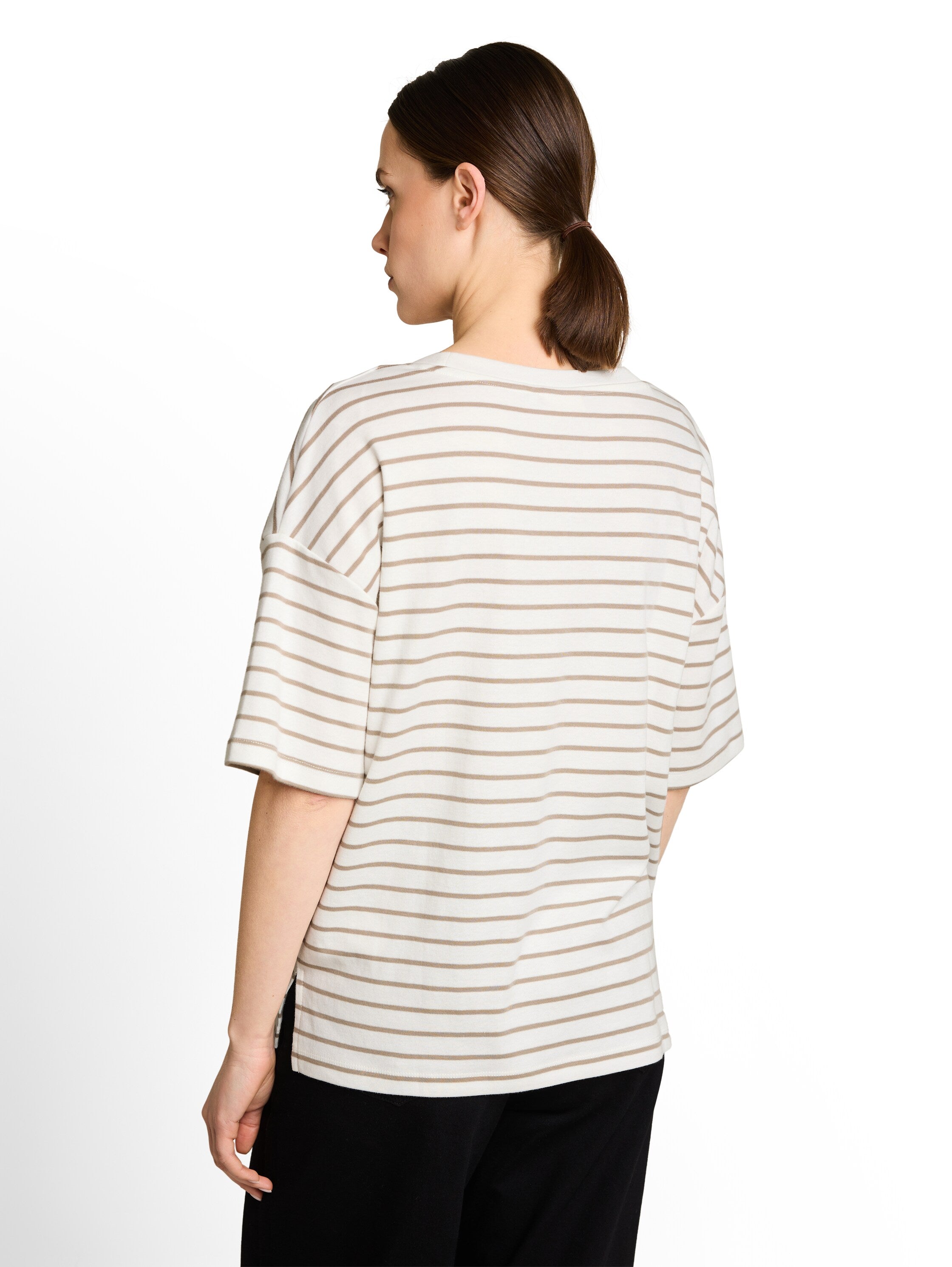 Oversize T-Shirt mit Streifenmuster