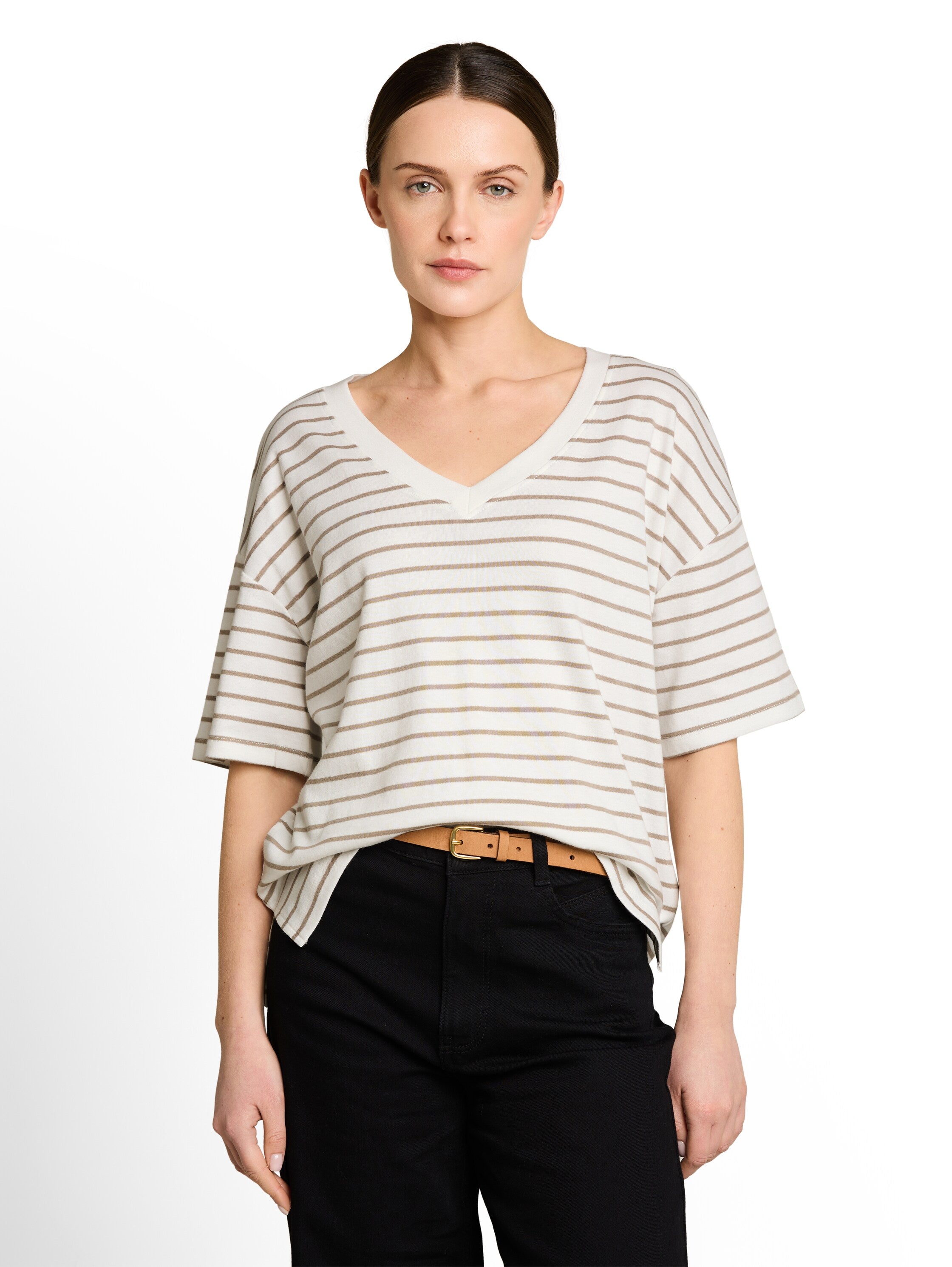 Oversize T-Shirt mit Streifenmuster