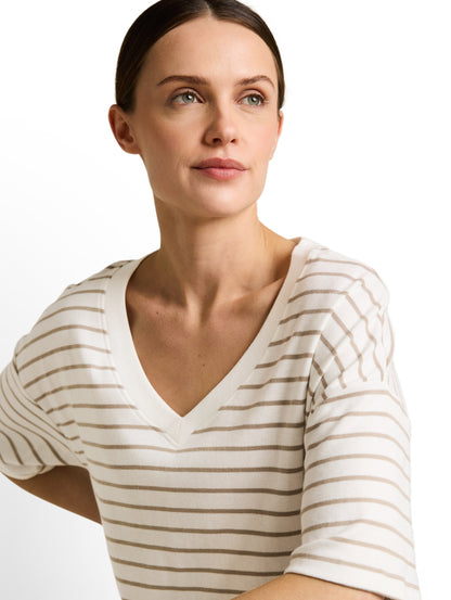 Oversize T-Shirt mit Streifenmuster