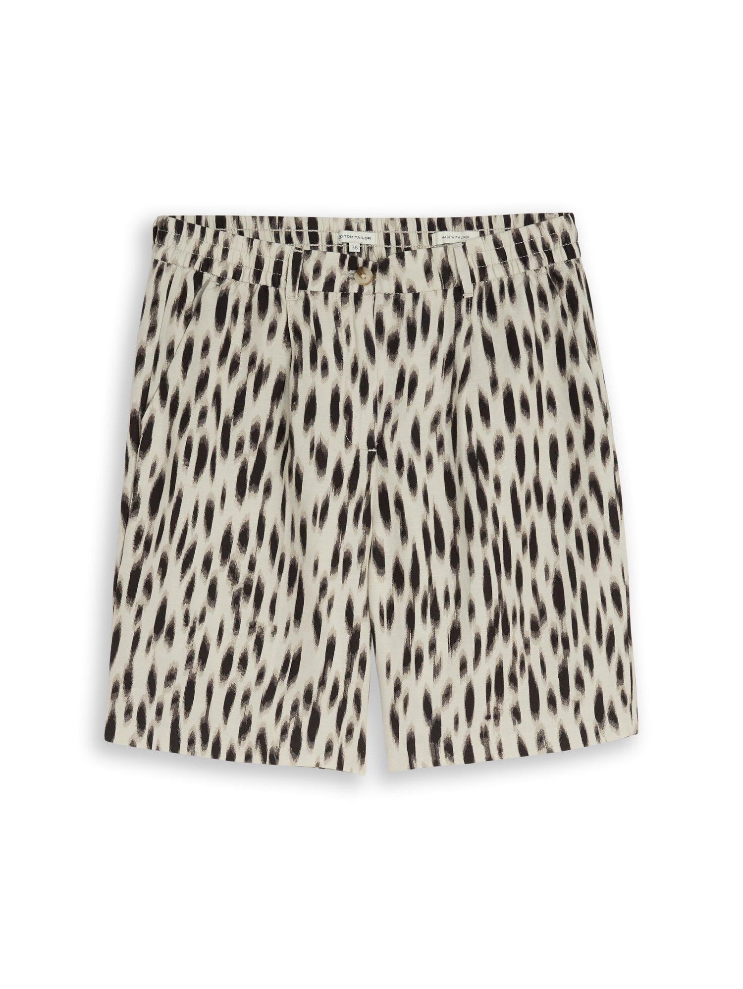 Loose Fit Bermuda Shorts mit Leinenanteil