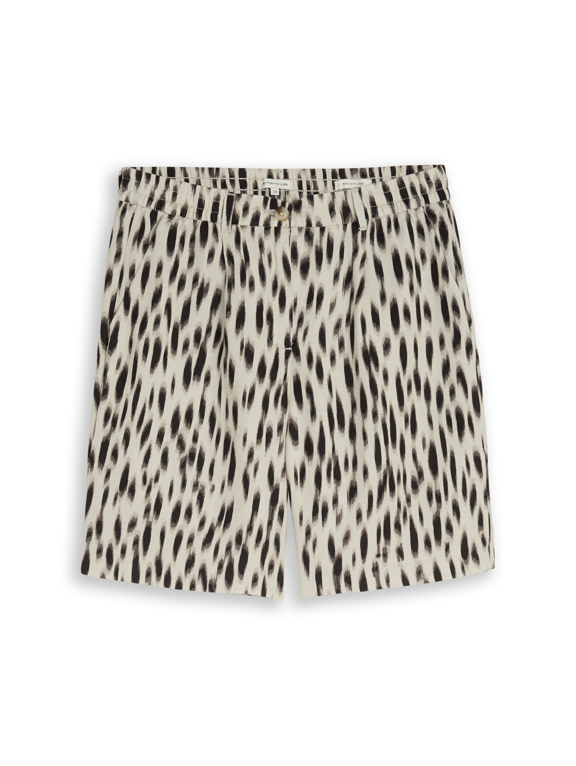 Loose Fit Bermuda Shorts mit Leinenanteil