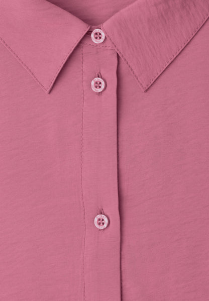 Kurzarm Hemdbluse in Unifarbe