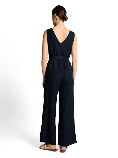Jumpsuit mit Leinenanteil