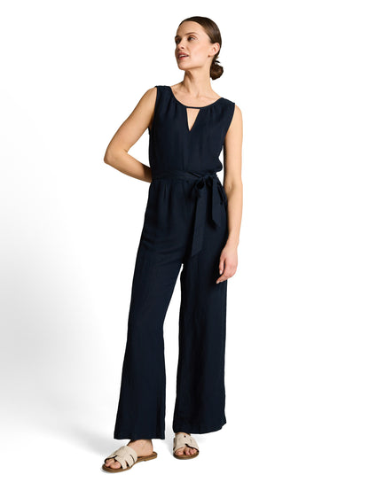 Jumpsuit mit Leinenanteil