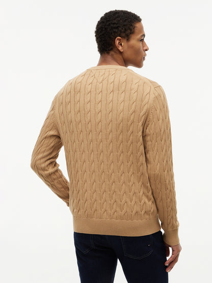 CLASSIC COTTON CABLE CREW NECK