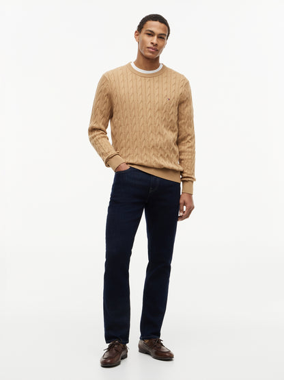 CLASSIC COTTON CABLE CREW NECK