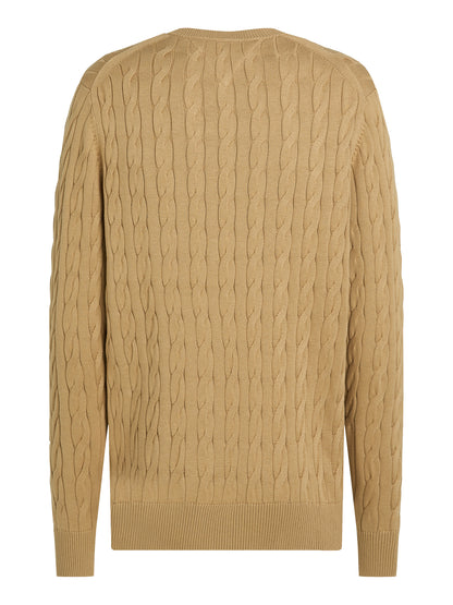 CLASSIC COTTON CABLE CREW NECK