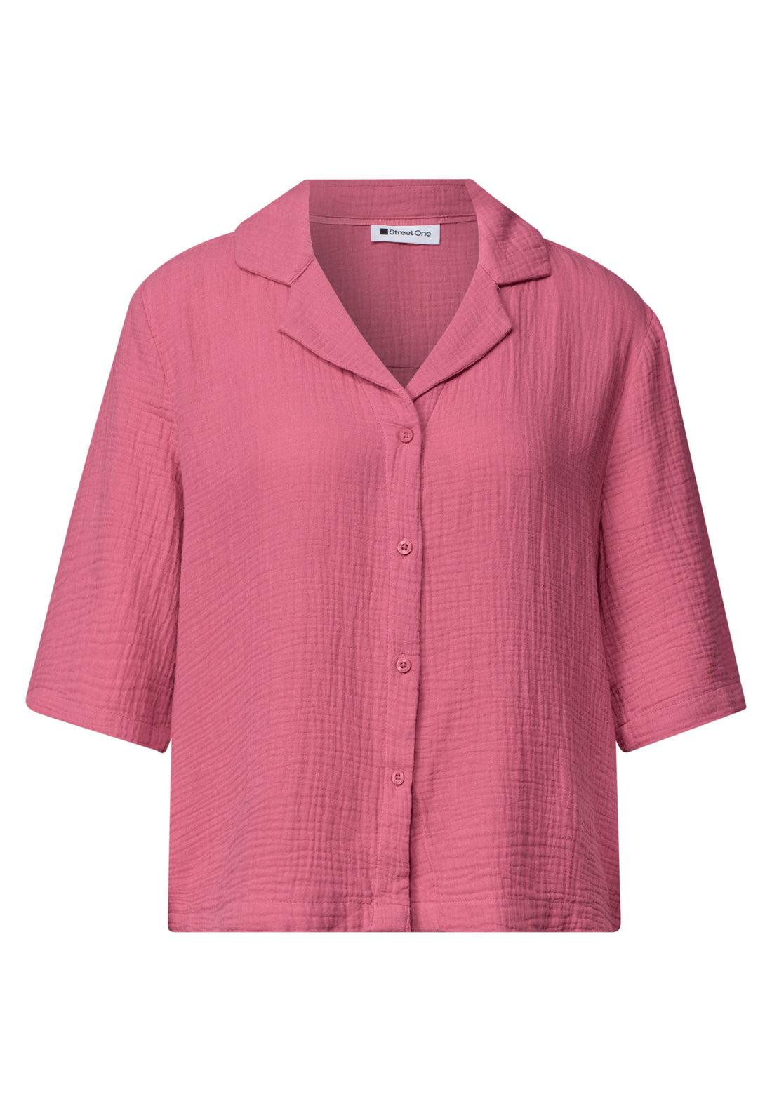 Musselin Bluse mit Bowling-Kragen