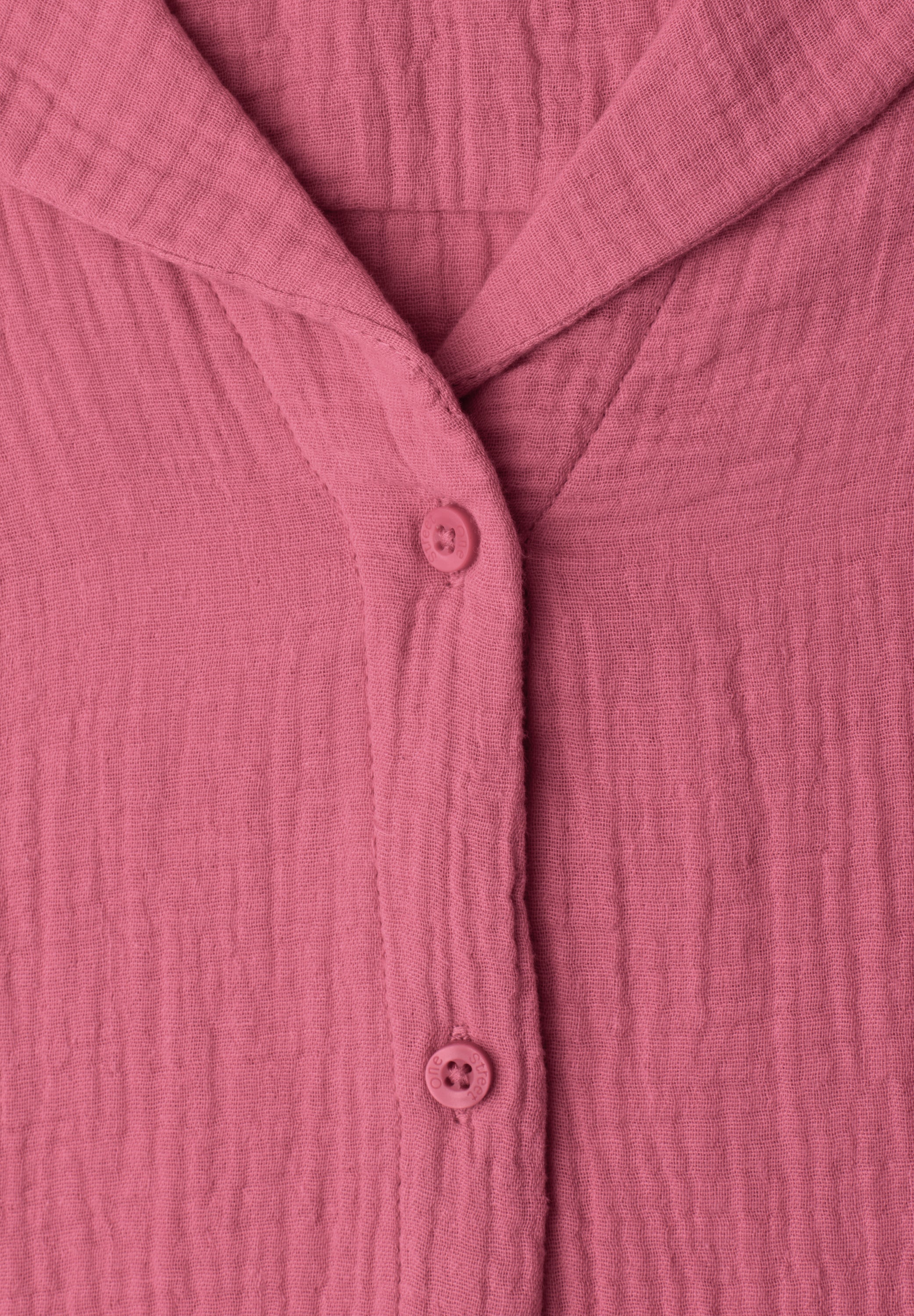 Musselin Bluse mit Bowling-Kragen