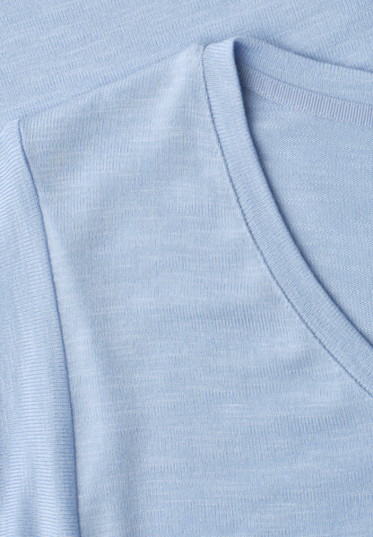 Shirt mit kurzen Volant-Ärmeln