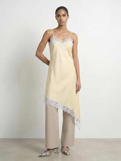HDKIMORA MIDI SATIN LACE DRESS