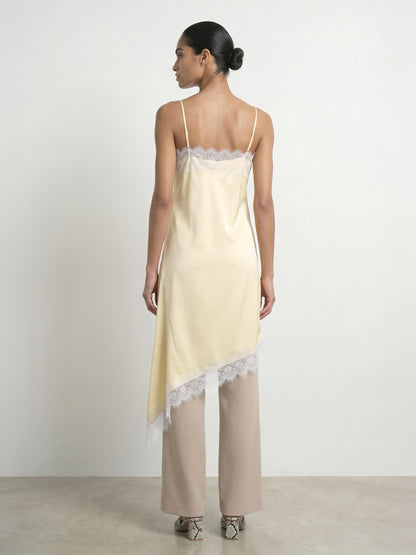 HDKIMORA MIDI SATIN LACE DRESS