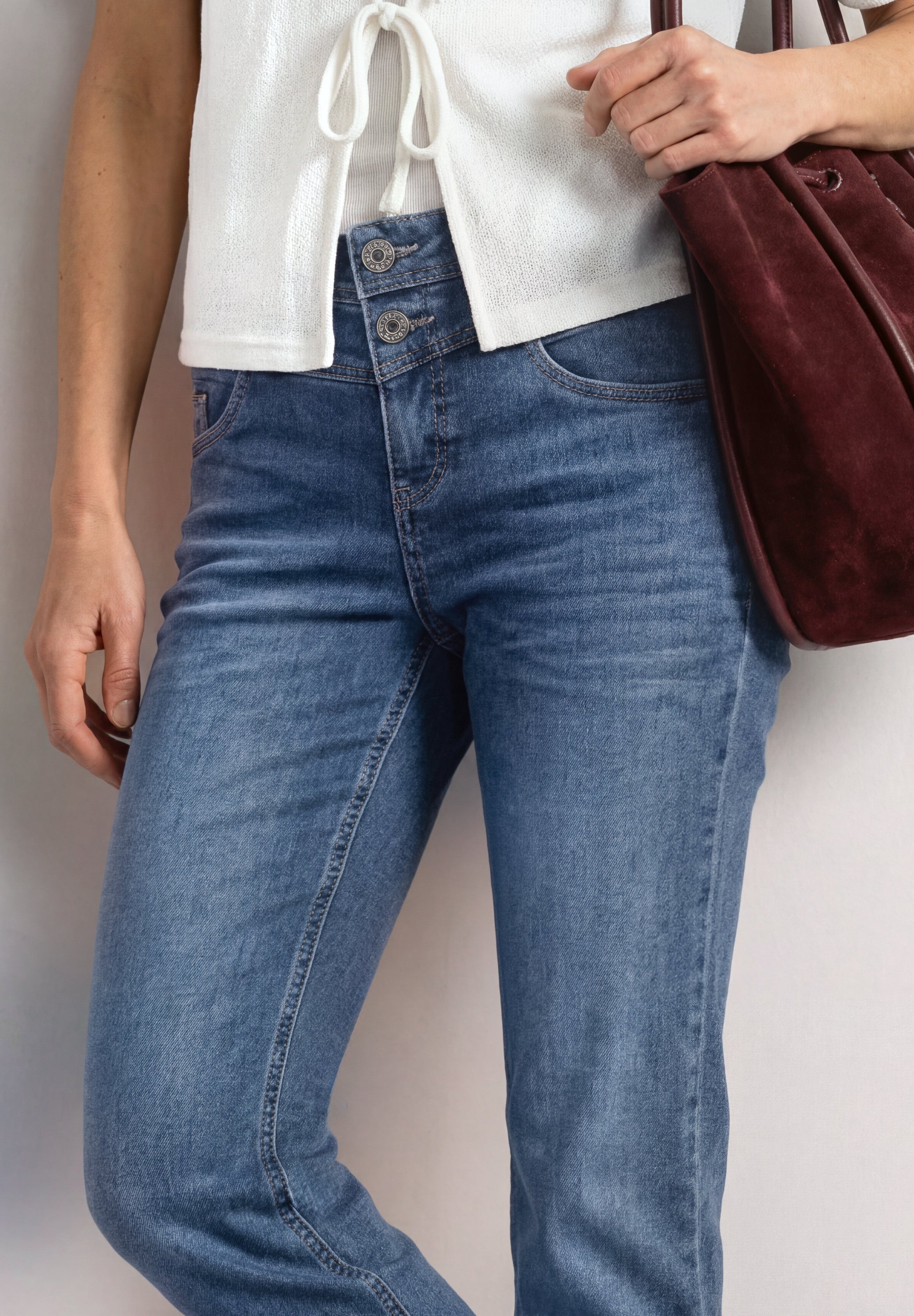 Straight Leg Jeans im Casual Fit mit Turn-Up