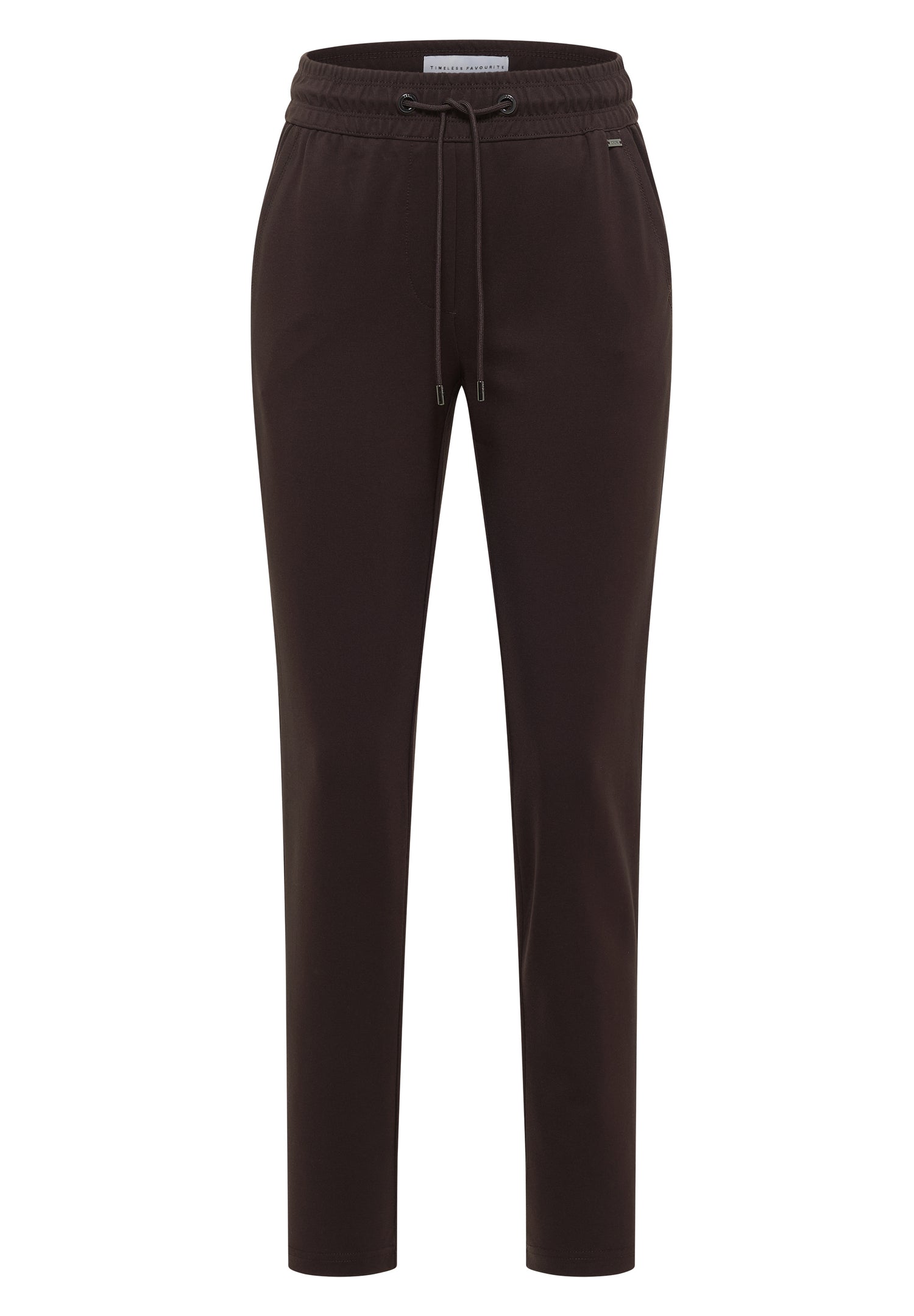 Mid Waist Slim Leg Hose im Casual Fit