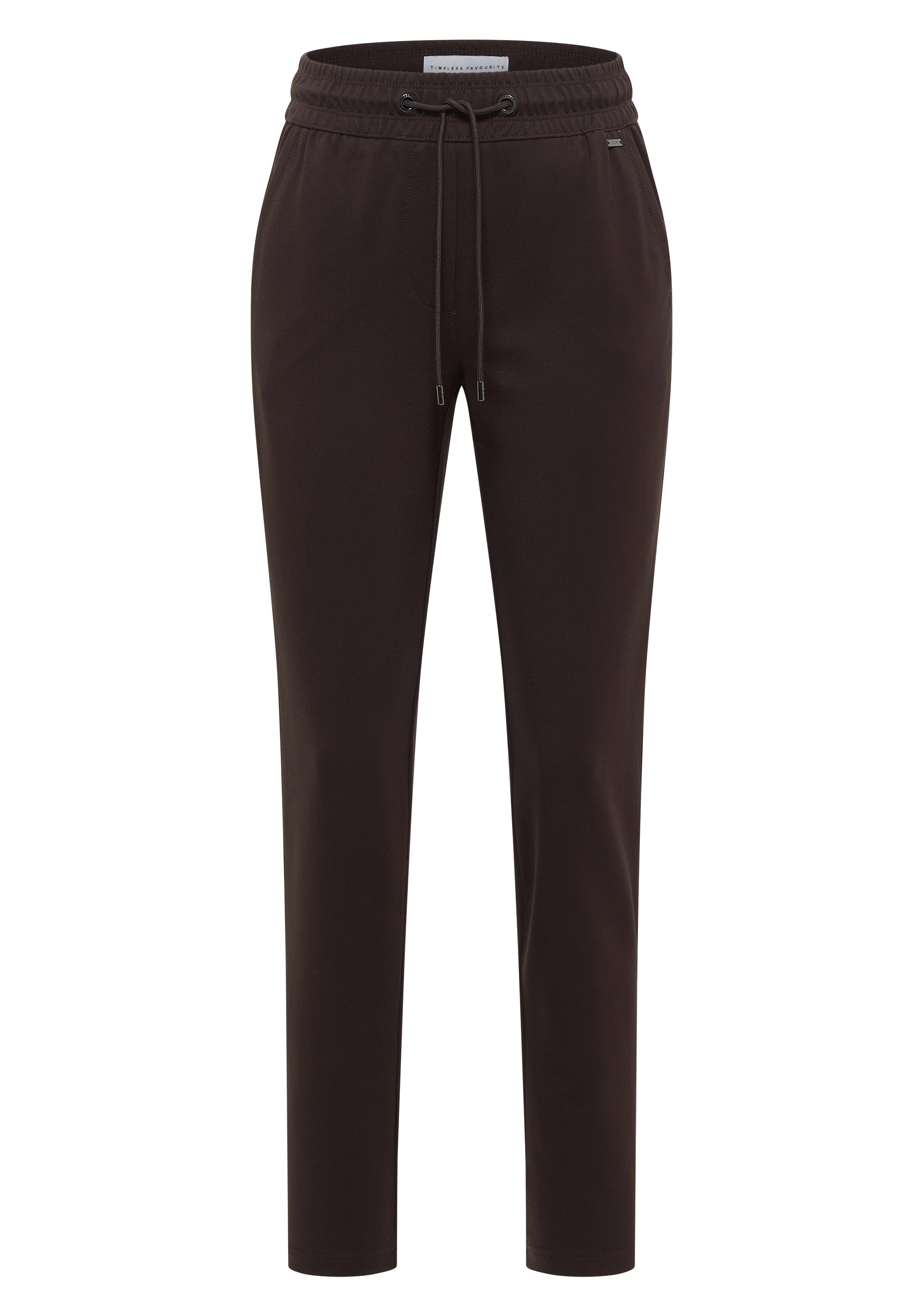 Mid Waist Slim Leg Hose im Casual Fit