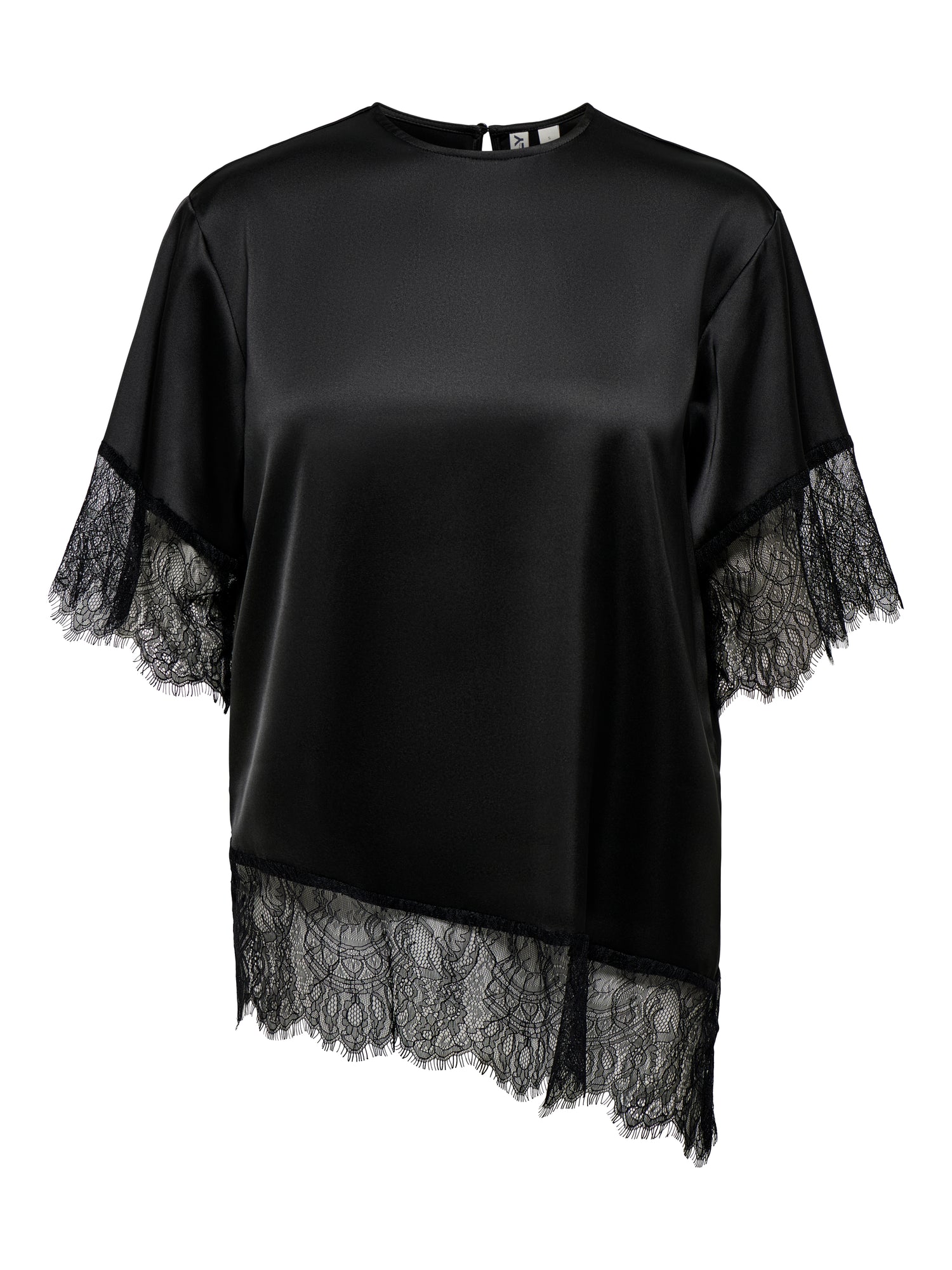 ONLINDONA 2/4 SATIN LACE TOP WVN