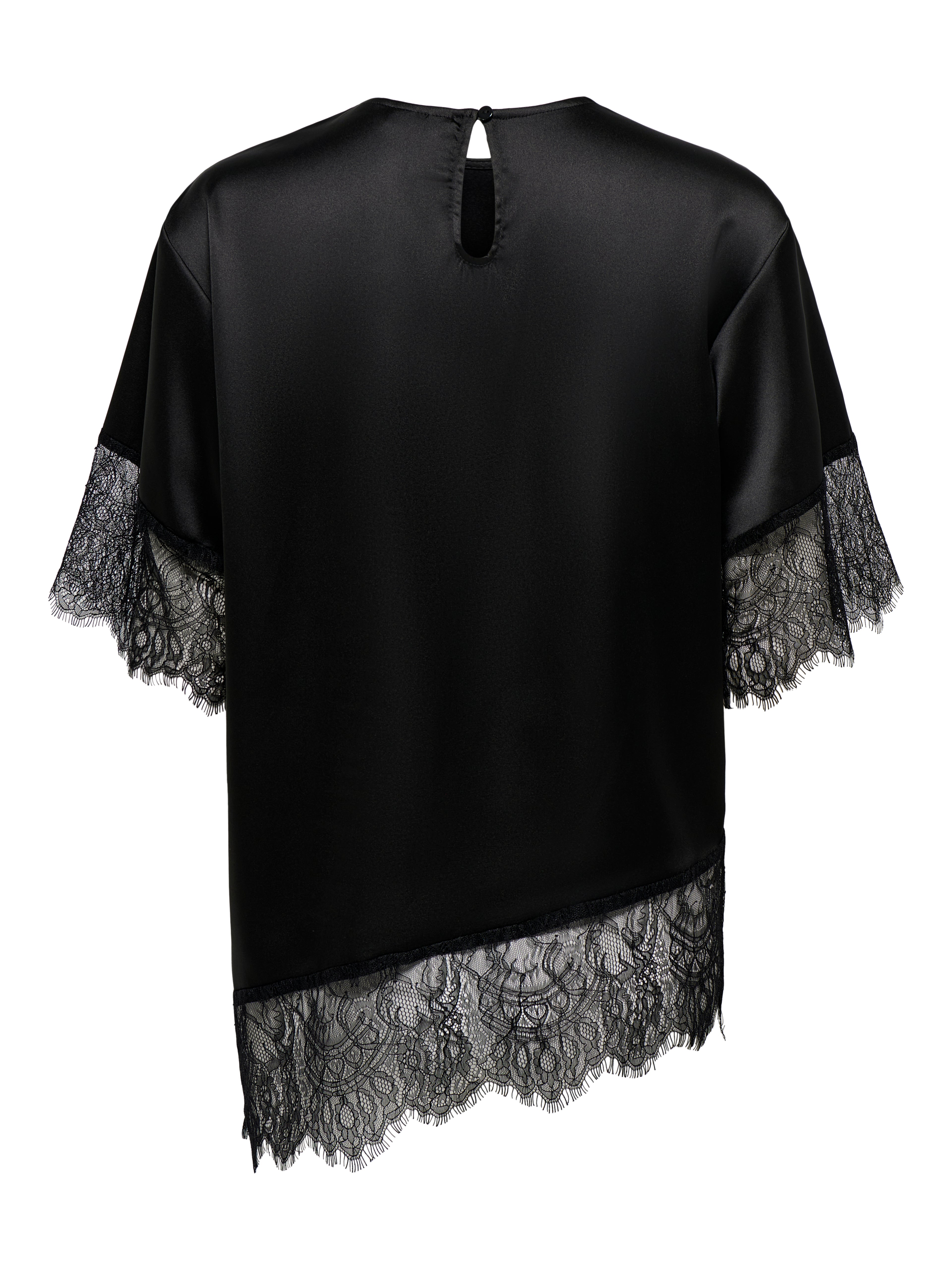 ONLINDONA 2/4 SATIN LACE TOP WVN