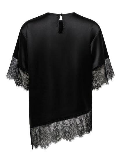 ONLINDONA 2/4 SATIN LACE TOP WVN