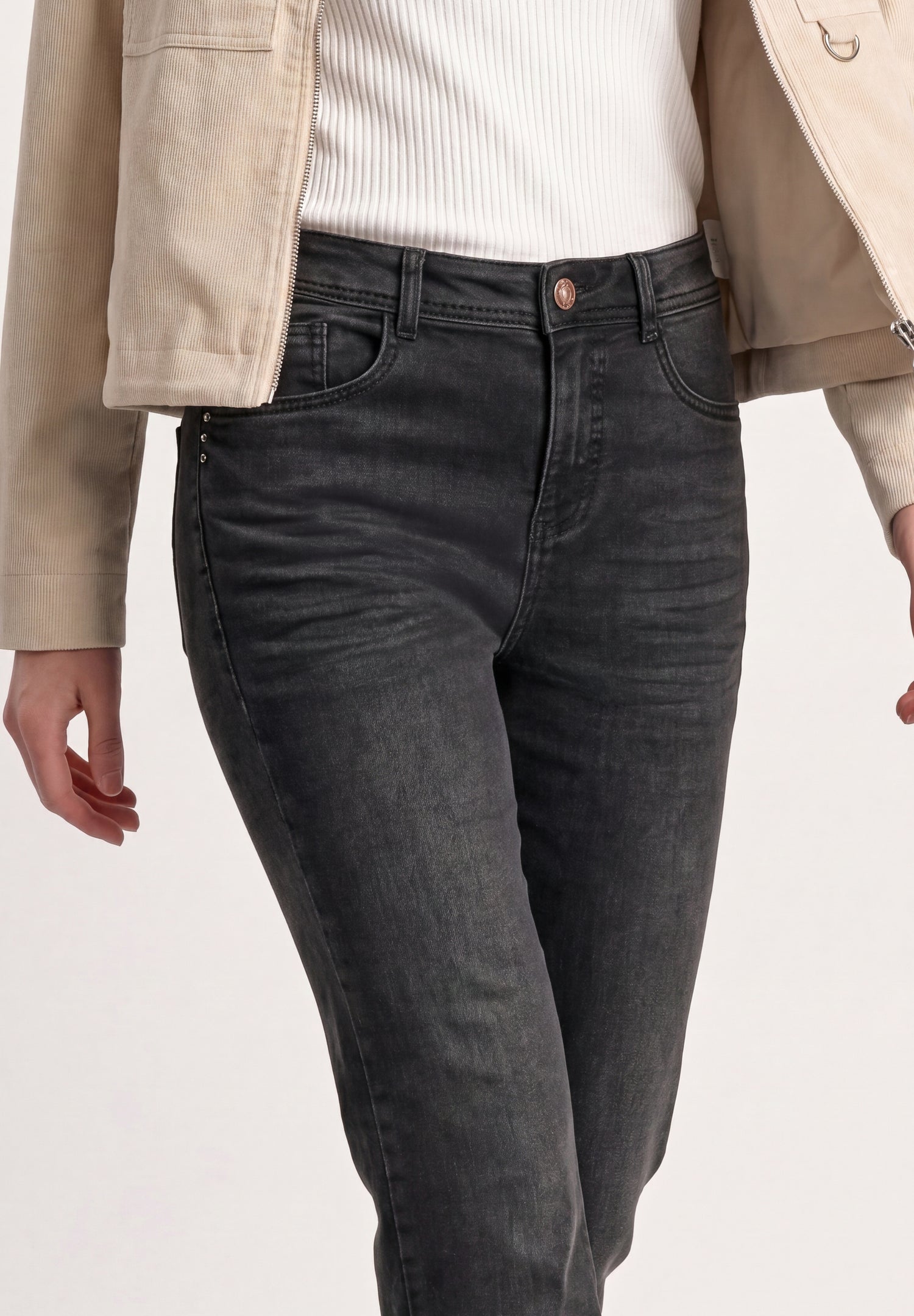 High Waist Bootcut Jeans im Slim Fit