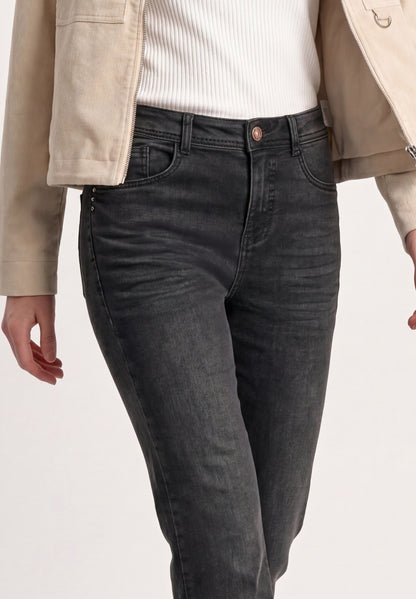 High Waist Bootcut Jeans im Slim Fit