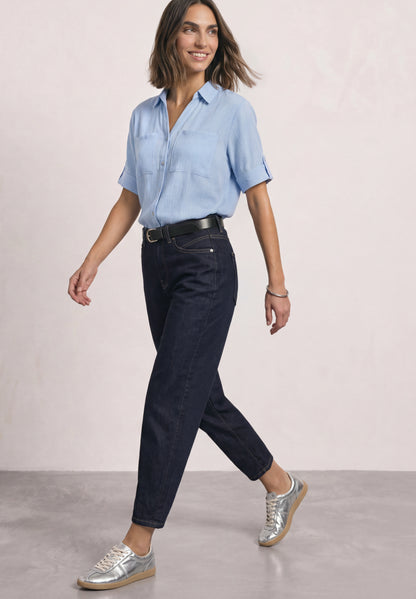 High Waist Barrel Leg Jeans im Loose Fit