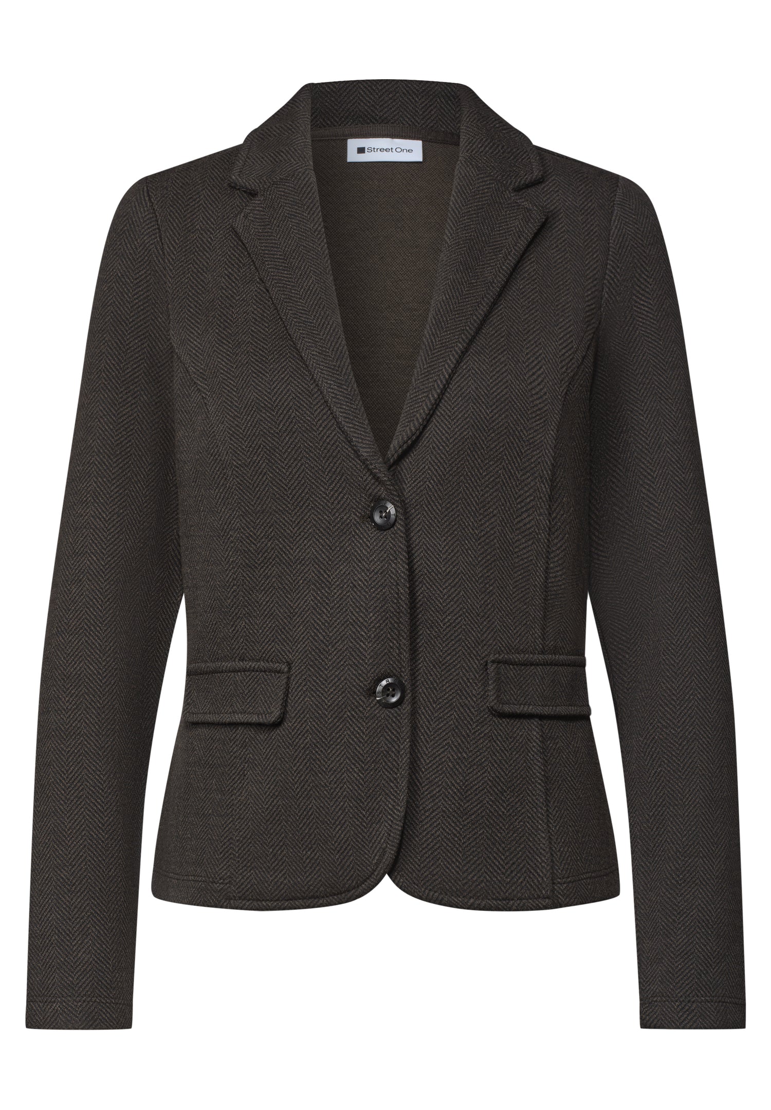 Basic Blazer mit Reverskragen und Dessin