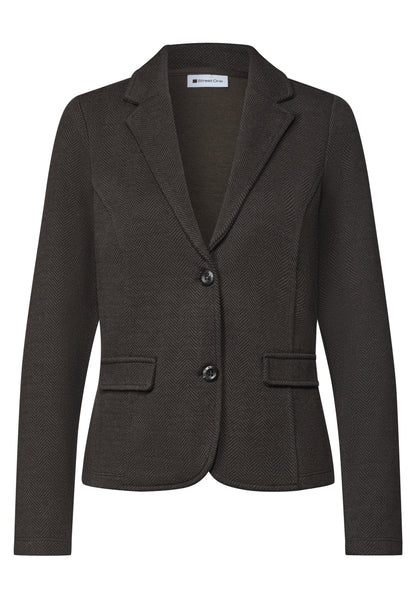 Basic Blazer mit Reverskragen und Dessin