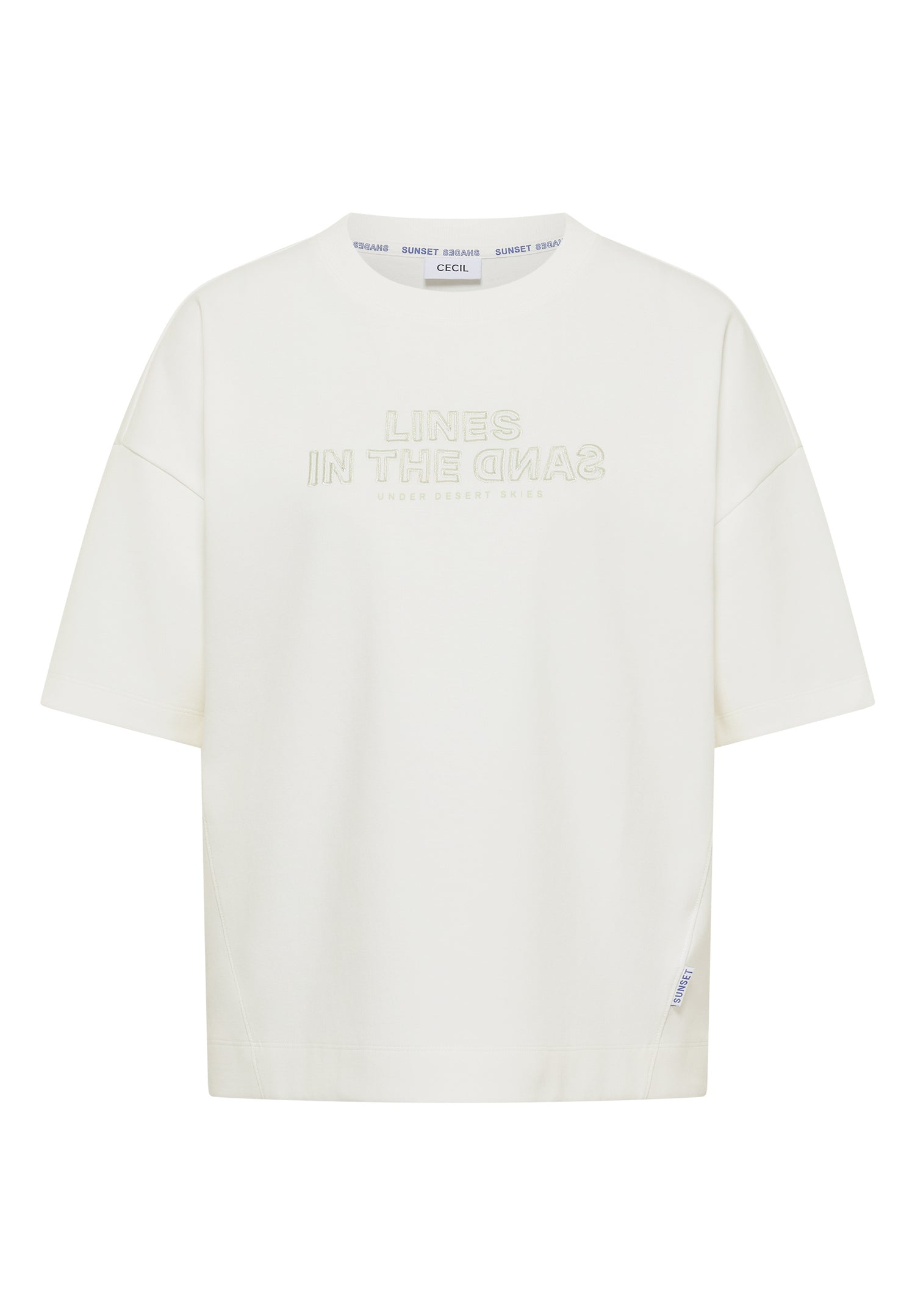 Kurzarm Sweatshirt mit Embroidery