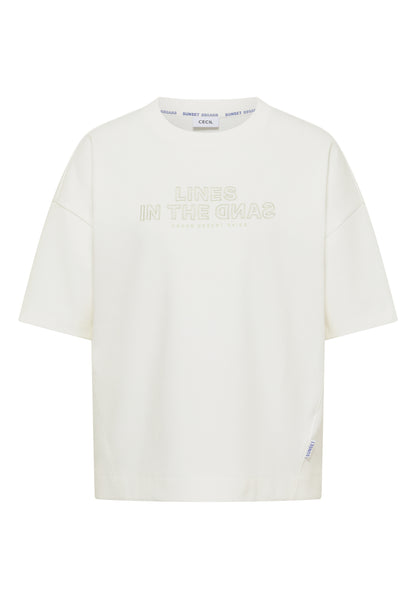 Kurzarm Sweatshirt mit Embroidery
