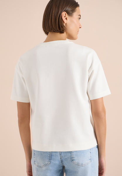 Kurzarm Sweatshirt mit Embroidery
