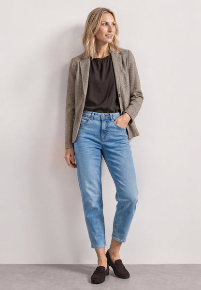 Basic Blazer mit Reverskragen und Dessin