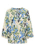 3/4-Arm Bluse mit Turn-Up und Print
