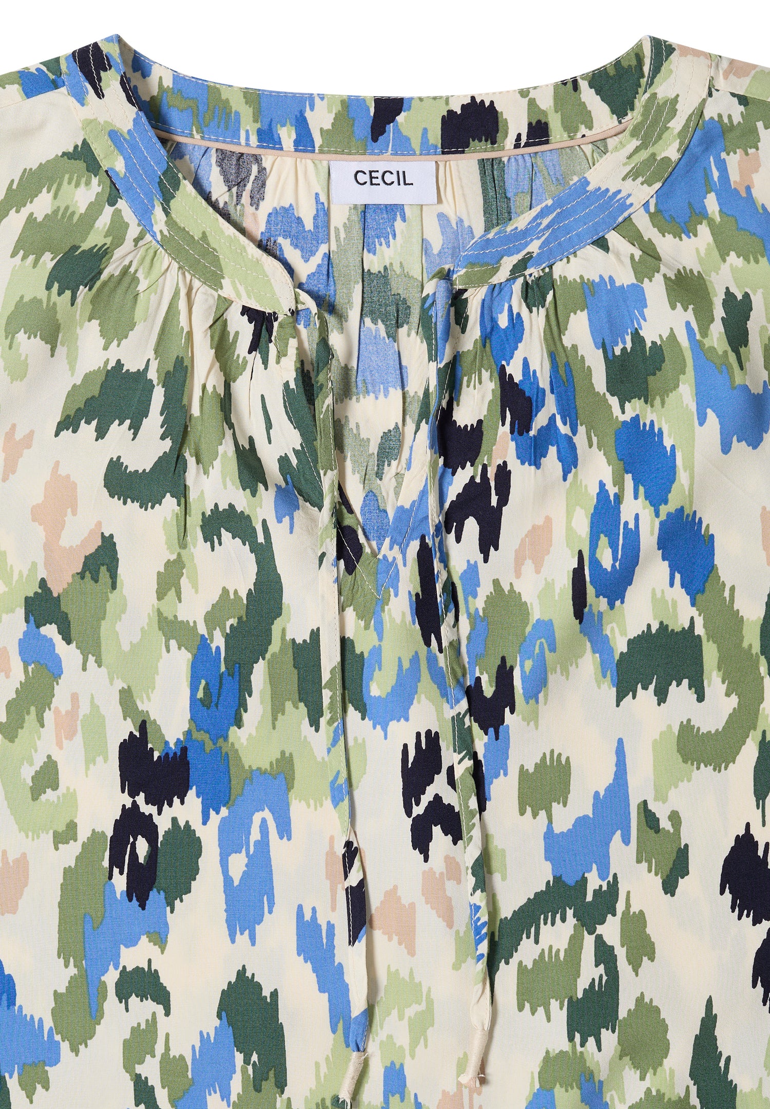 3/4-Arm Bluse mit Turn-Up und Print
