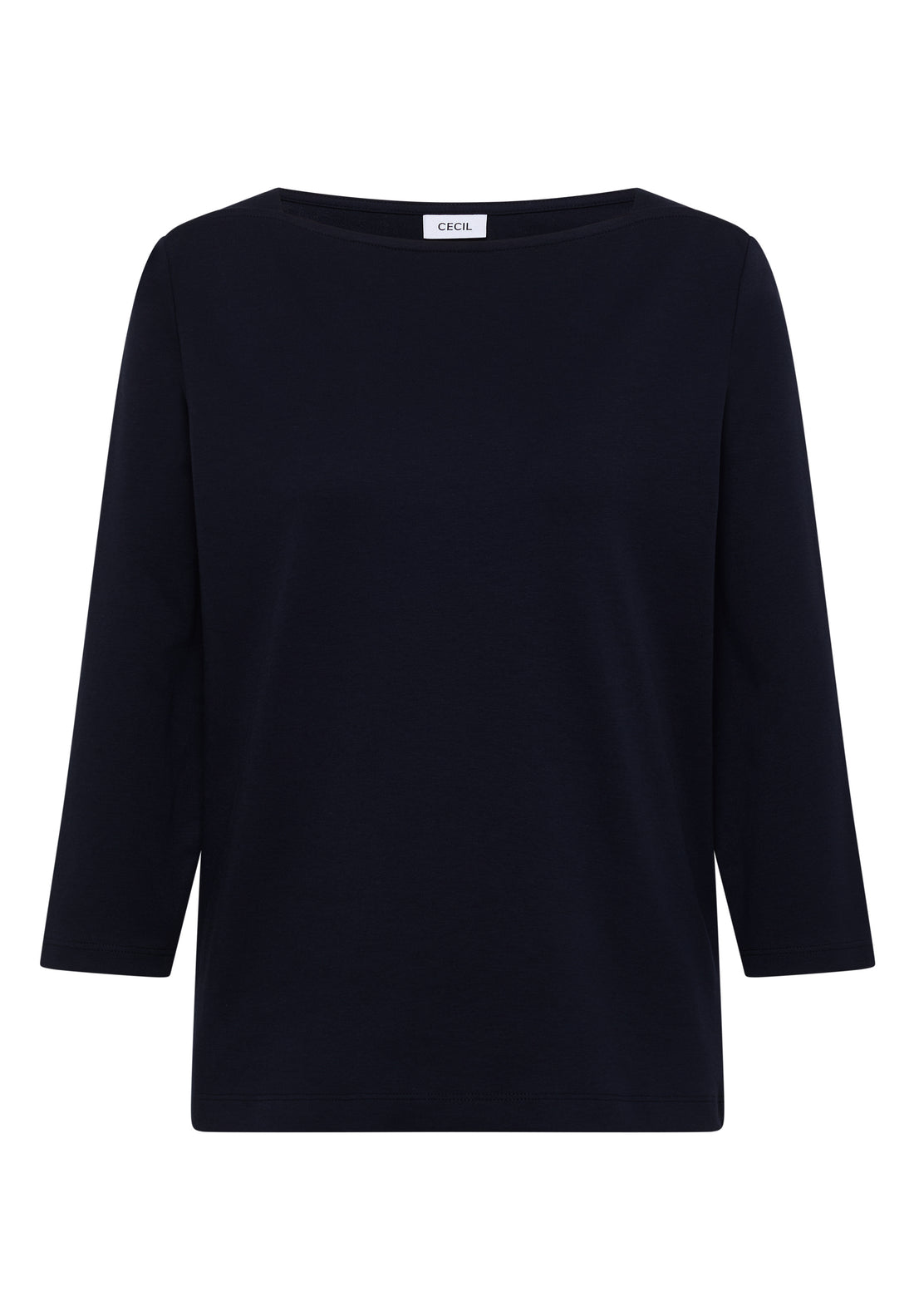Basic Shirt mit U-Boot-Ausschnitt