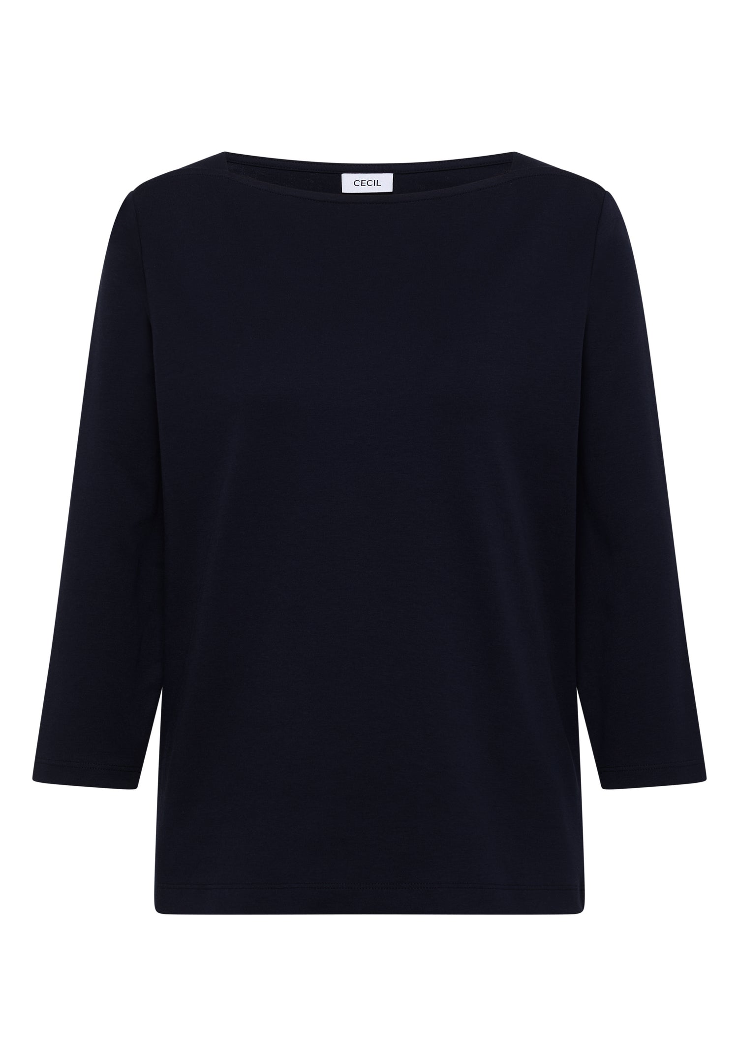 Basic Shirt mit U-Boot-Ausschnitt