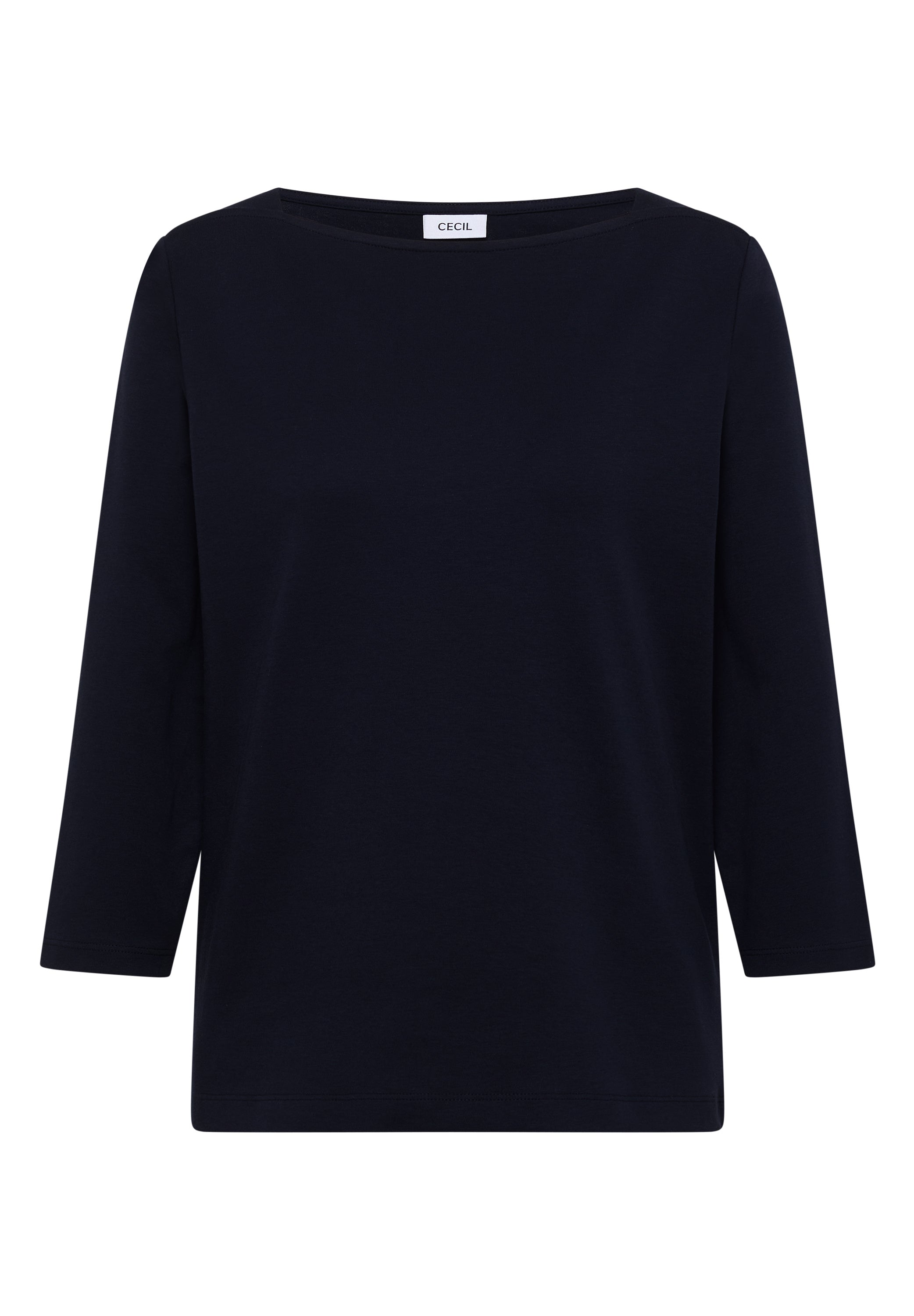 Basic Shirt mit U-Boot-Ausschnitt