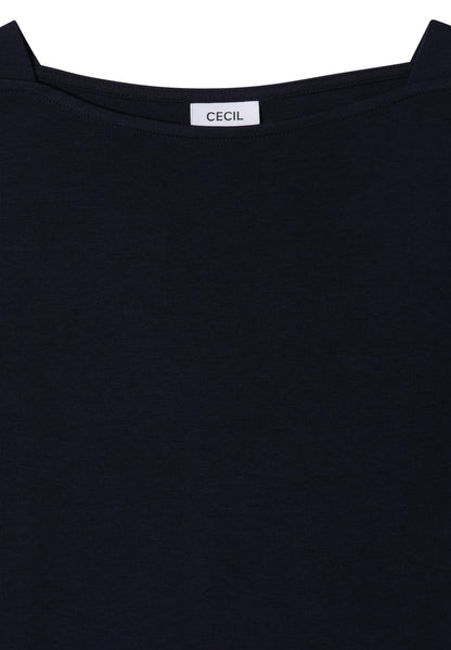 Basic Shirt mit U-Boot-Ausschnitt