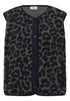 Teddy-Weste mit Softshelldetails und Leo-Muster