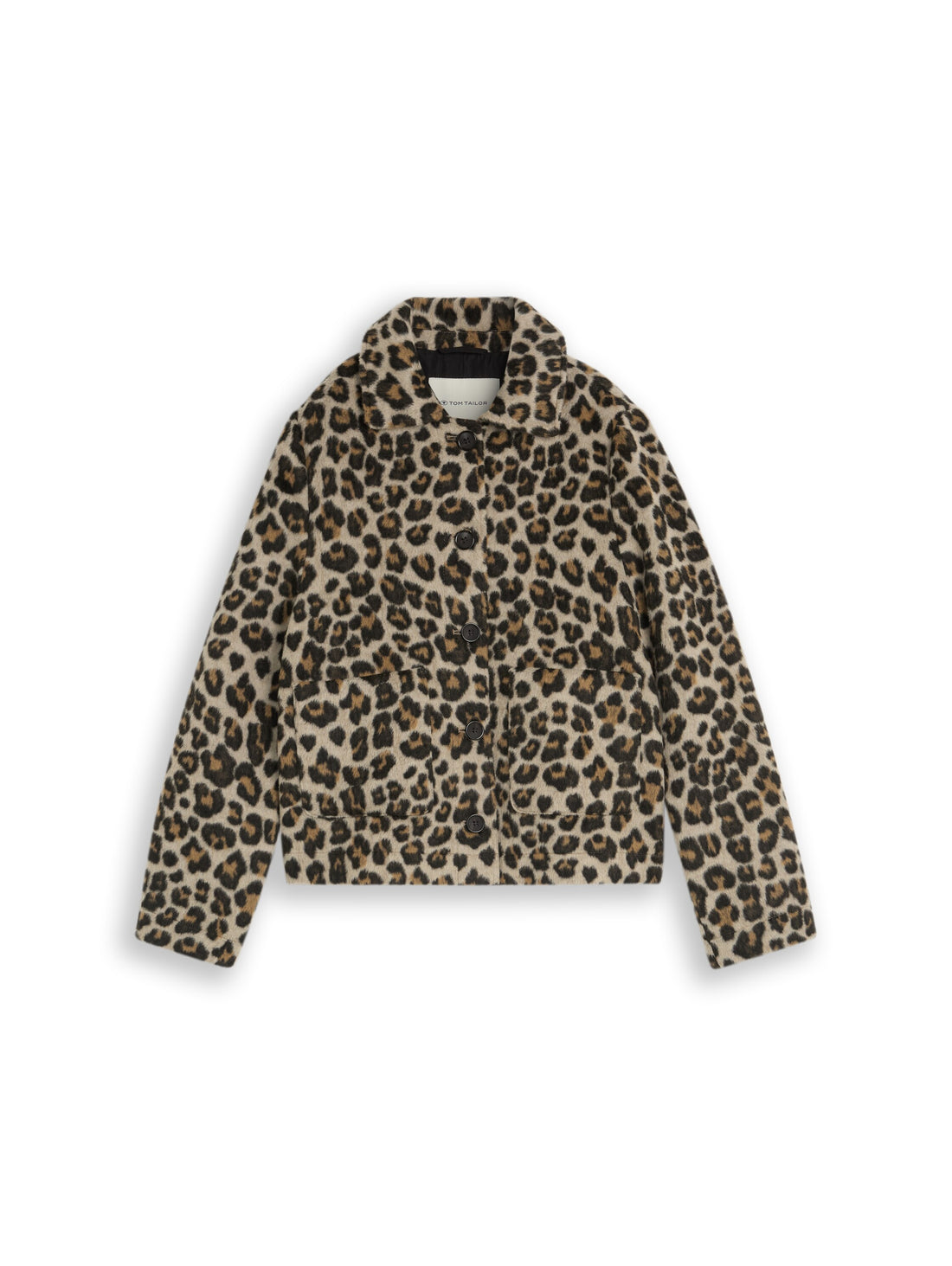 Wolljacke mit Leo-Muster