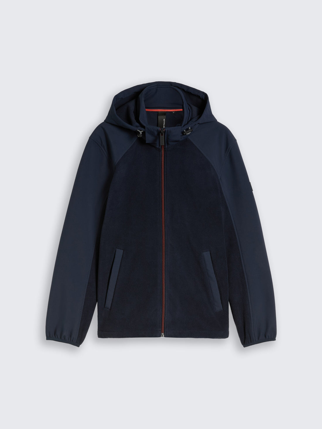 Hybrid Fleecejacke mit Kapuze
