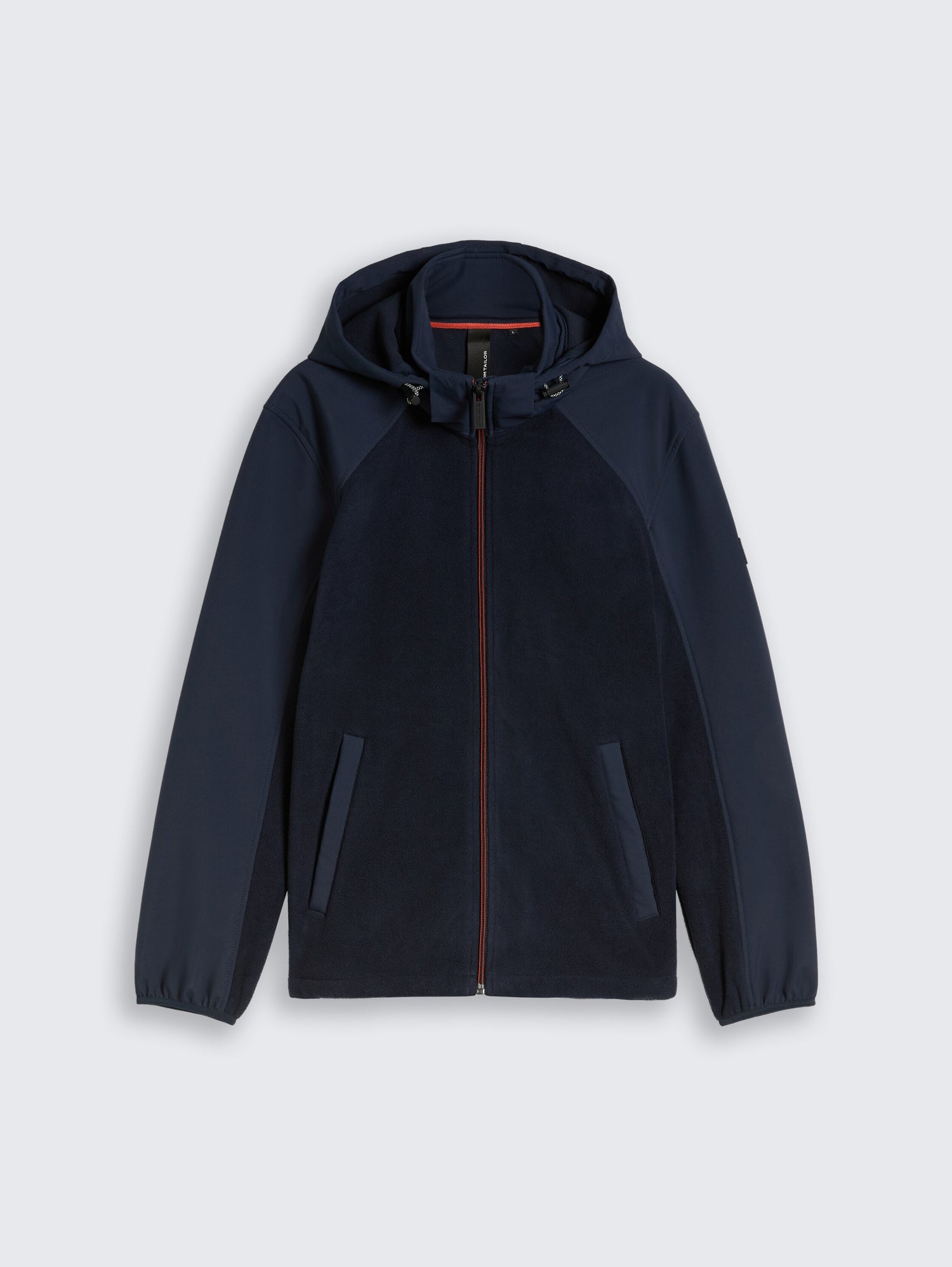 Hybrid Fleecejacke mit Kapuze