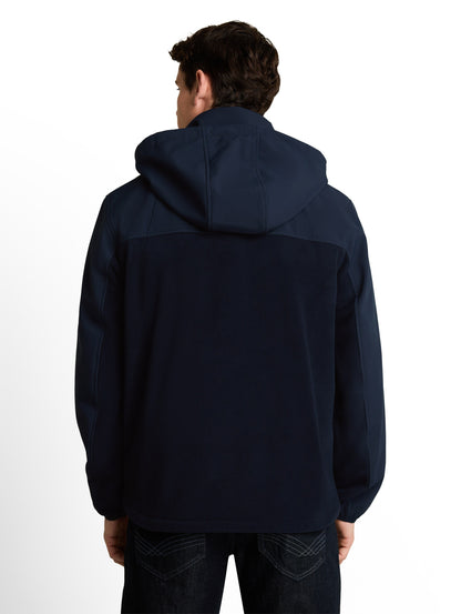 Hybrid Fleecejacke mit Kapuze