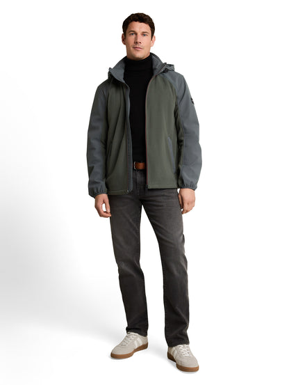 Hybrid Fleecejacke mit Kapuze