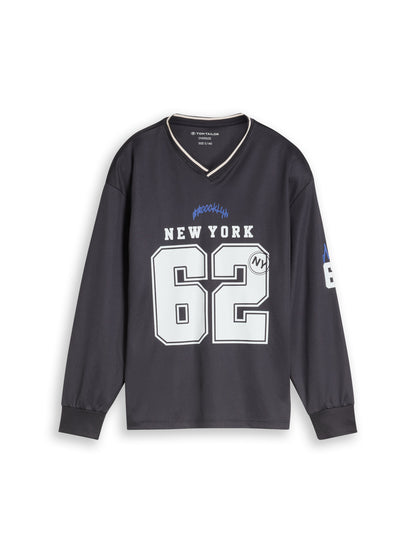 Oversize Trikot Langarmshirt