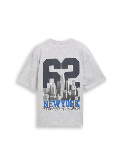 Oversize T-Shirt mit Foto-Rückenprint