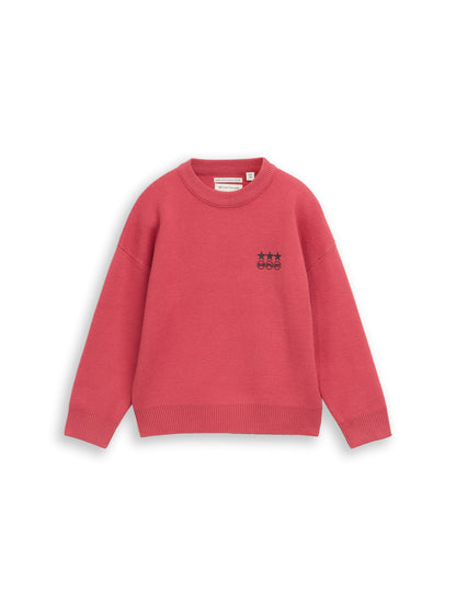 Oversize Strickpullover mit Print