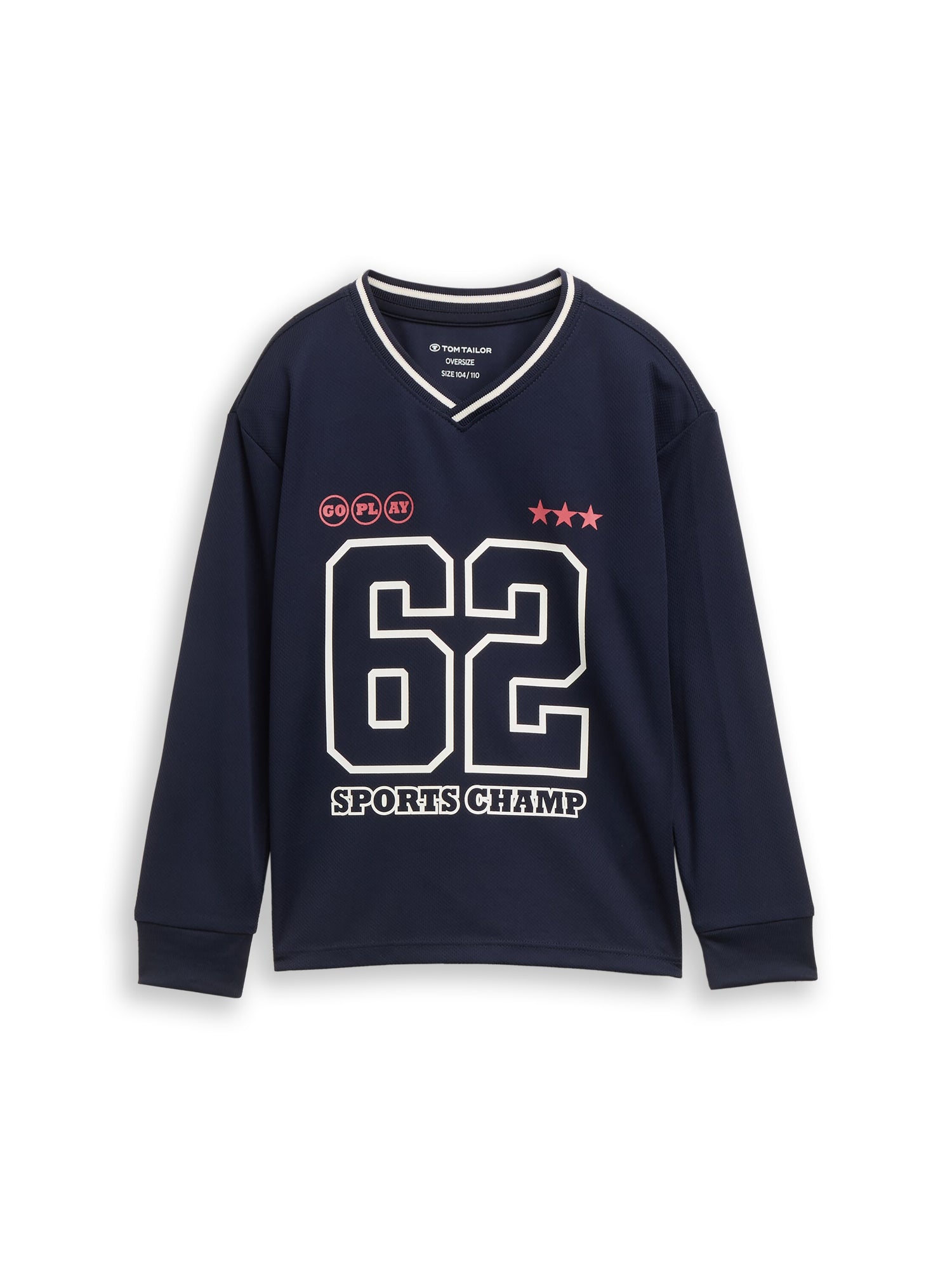 Oversize Trikot Langarmshirt