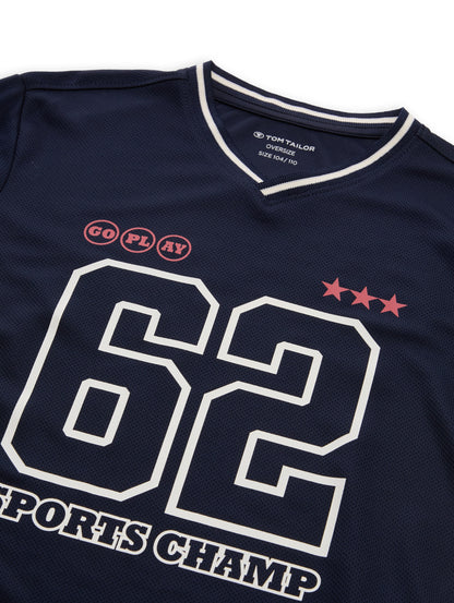 Oversize Trikot Langarmshirt