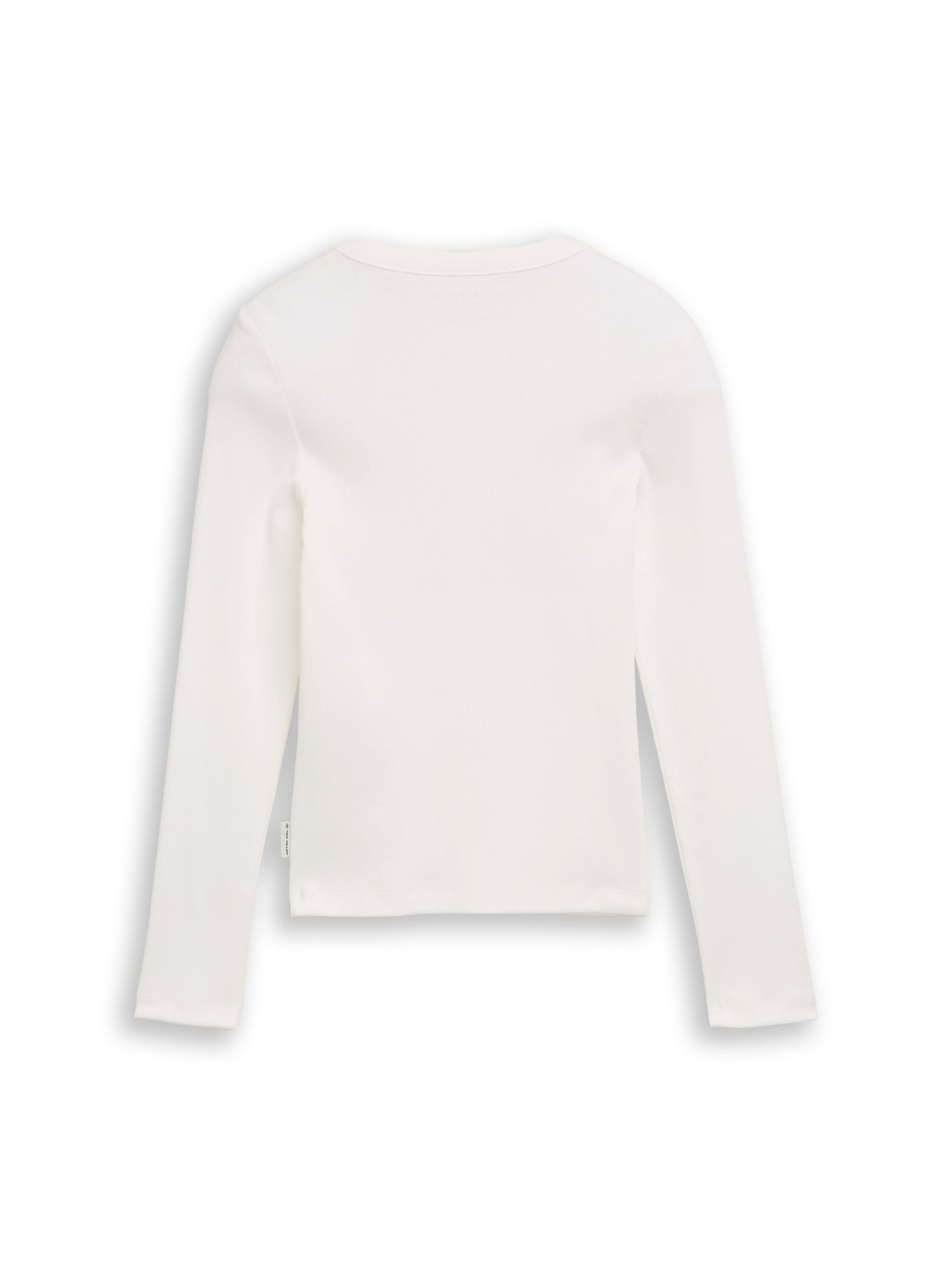 Henley Langarmshirt mit Rippstruktur