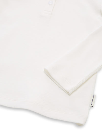 Henley Langarmshirt mit Rippstruktur